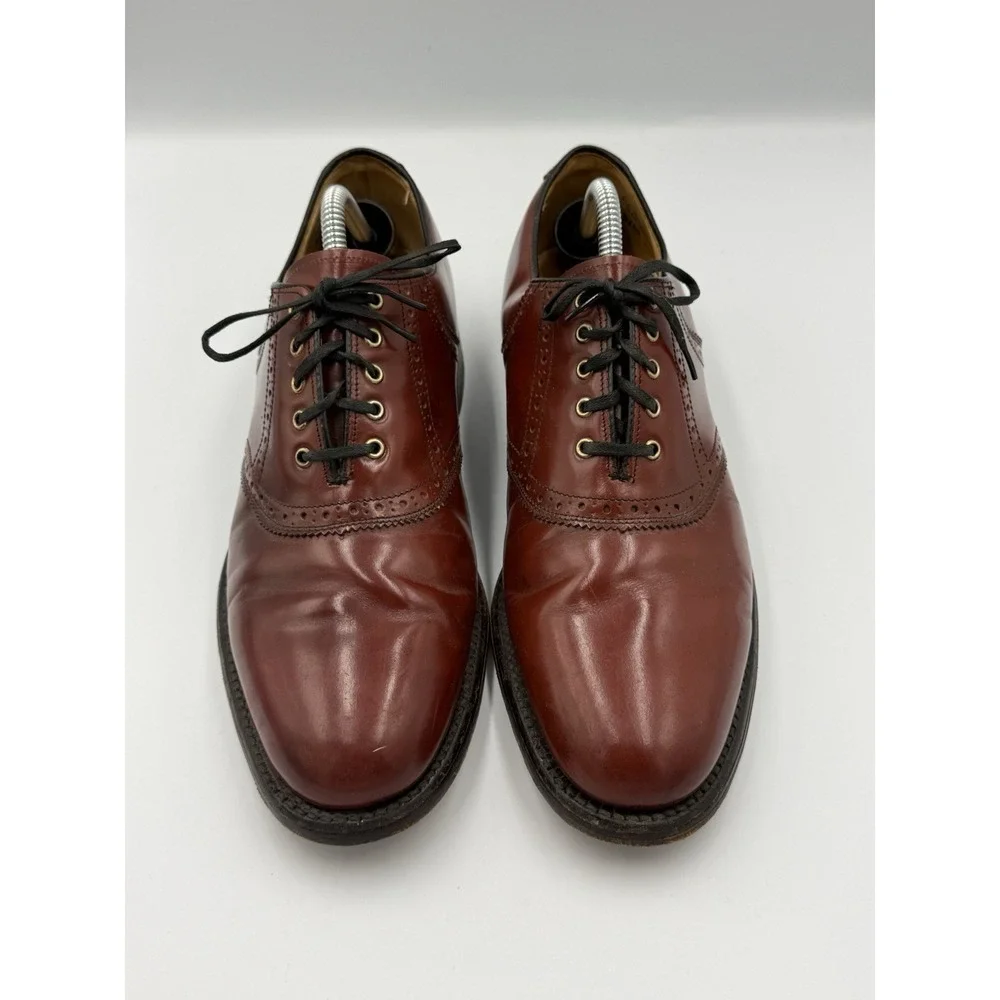 Vintage Hanover 2183 Shell Cordovan Saddle Oxford Shoes Men's 10 B/AA USA Made